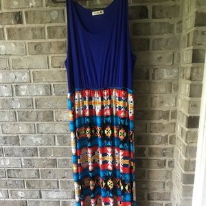 Tribal print maxi dress!